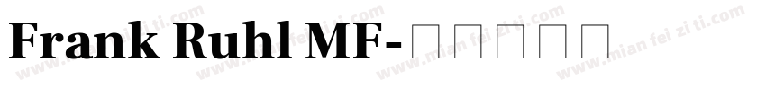Frank Ruhl MF字体转换